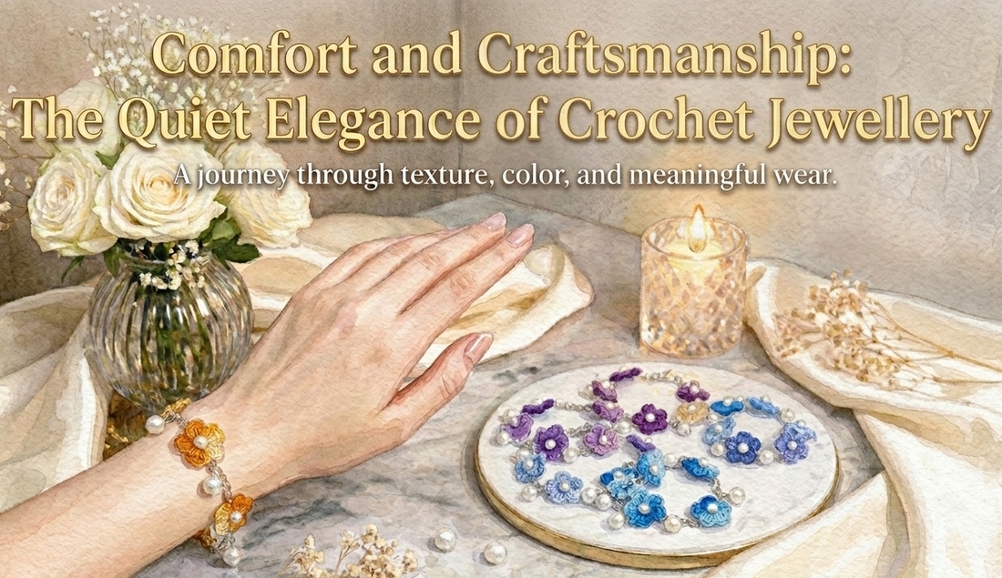 Crochet pearl bracelets