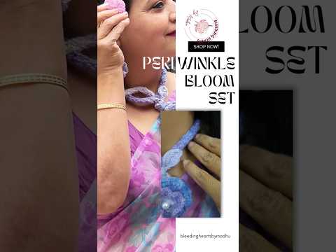 Crochet Necklace Set with Crochet Earrings
