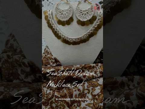 Handmade crochet necklace set lightweight for everyday styling