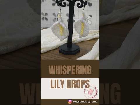 Whispering Lily crochet earrings delicate floral design
