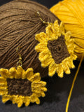 Sunspell Bloom crochet earrings sunflower inspired design